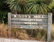 Styx Mill Conservation Reserve front sign