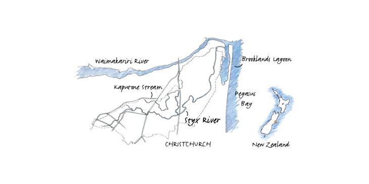 Line Drawing of the Styx River Catchment